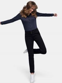 Damen Chinohose Schwarz